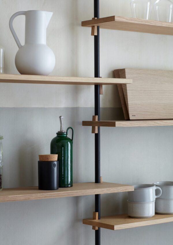 MOEBE - Reolsystem S.200.2.C, Smoked Oak/Sort - Billede 2