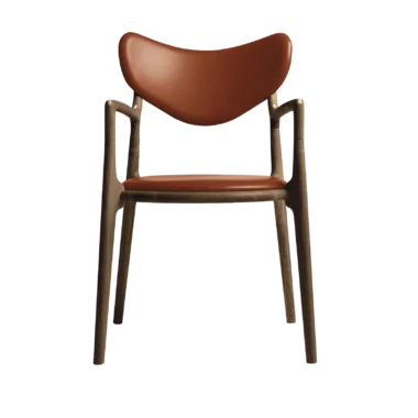 RO COLLECTION - Salon Spisebordsstol, Smoked Oak/Standard Leather Calvados