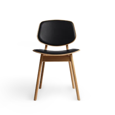 RO COLLECTION - Pandora Spisebordsstol, Oak/Standard Leather Black