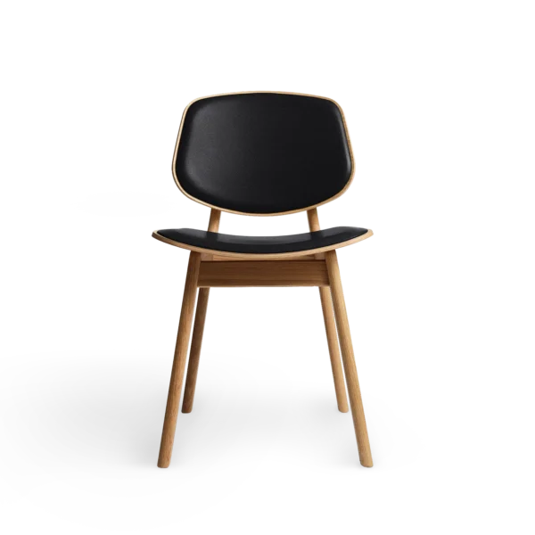 RO COLLECTION - Pandora Spisebordsstol, Oak/Standard Leather Black