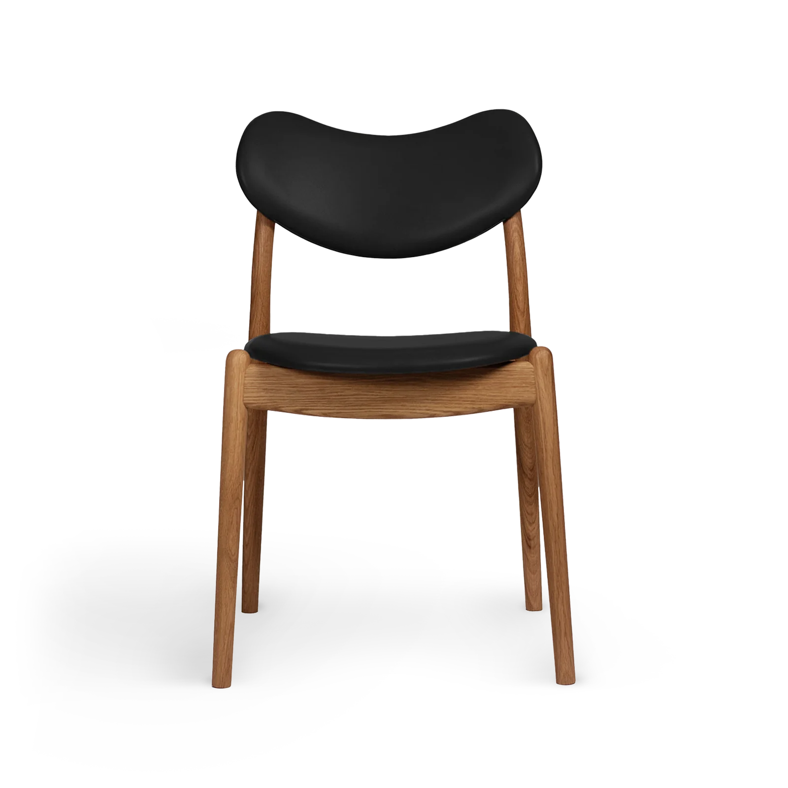 RO COLLECTION - Hybrid Spisebordsstol, Oak/Exclusive Leather Black