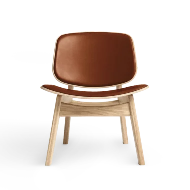 RO COLLECTION - Pandora Loungestol, Soaped Oak/Exclusive Leather Cognac