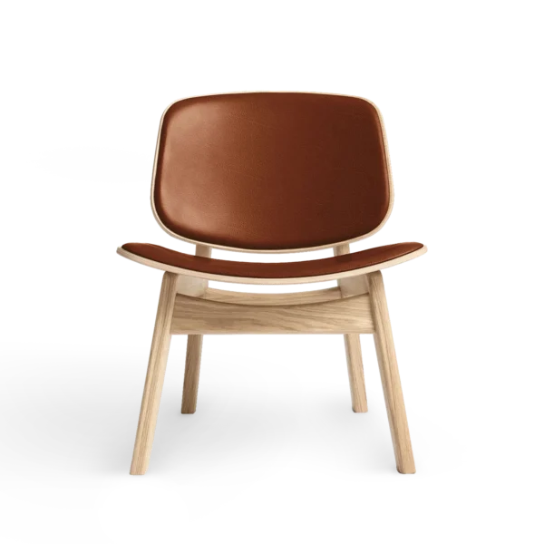 RO COLLECTION - Pandora Loungestol, Soaped Oak/Exclusive Leather Cognac