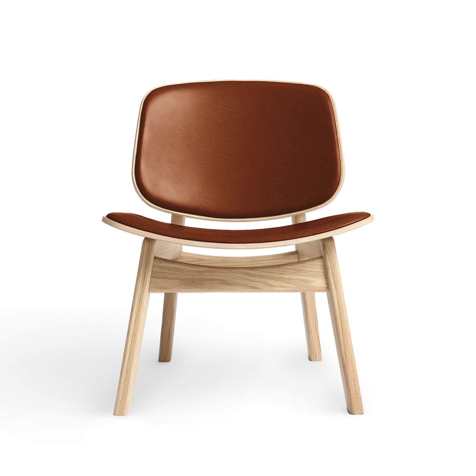 RO COLLECTION - Pandora Loungestol, Soaped Oak/Exclusive Leather Cognac