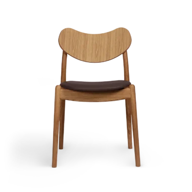 RO COLLECTION - Hybrid Spisebordsstol, Oak/Exclusive Leather Choco