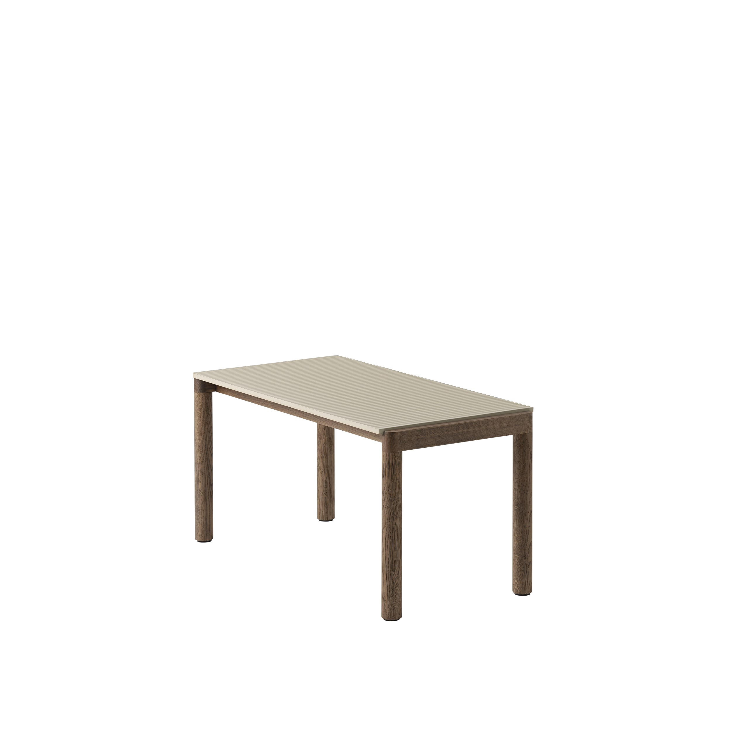 MUUTO - Couple Sofabord 40x84 - 1 Wavy, Sand/Dark Oak