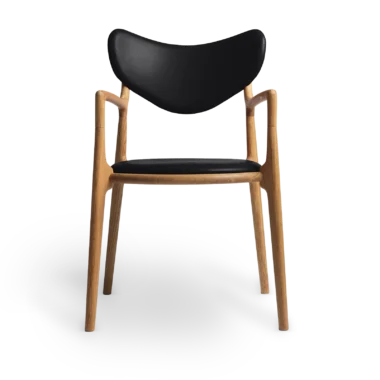 RO COLLECTION - Salon Spisebordsstol, Oak/Exclusive Leather Black