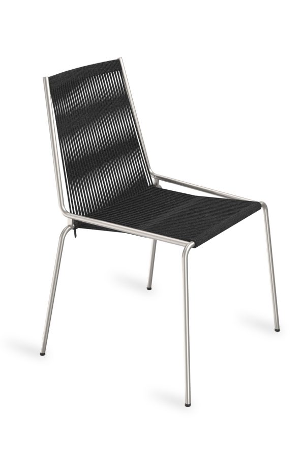 THORUP - Noel Spisebordsstol, Stål/Sort Linned - Billede 2
