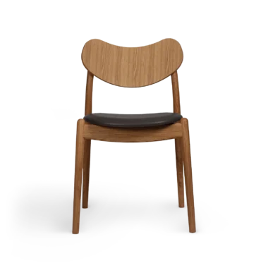 RO COLLECTION - Hybrid Spisebordsstol, Oak/Supreme Leather Dark Chocolate