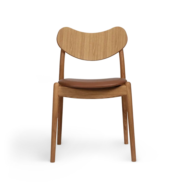 RO COLLECTION - Hybrid Spisebordsstol, Oak/Standard Leather Calvados