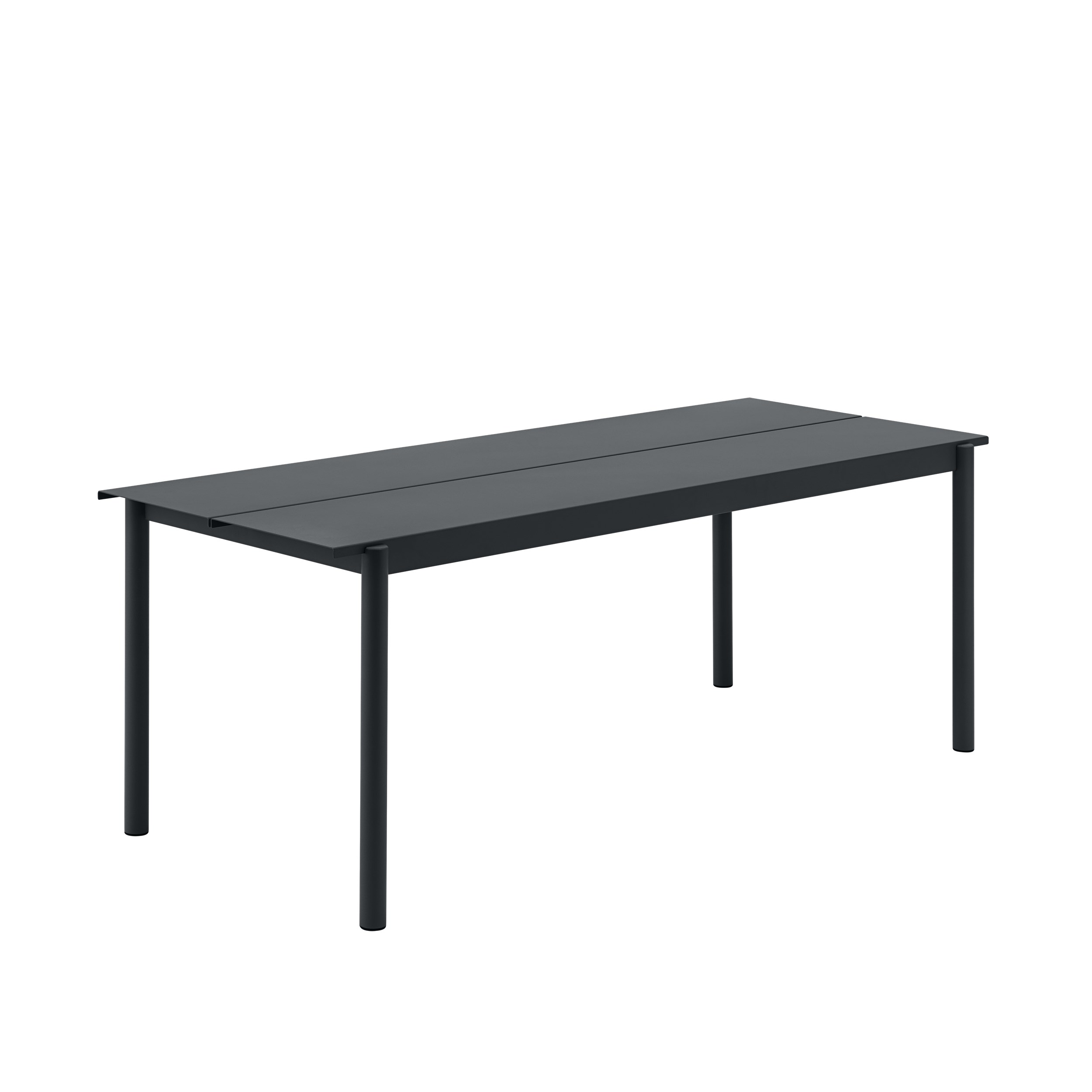 MUUTO - Linear Steel Havebord 200x75, Anthracite Black