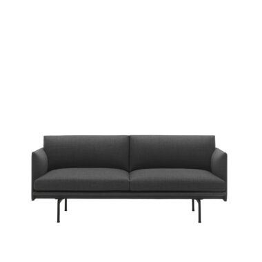 MUUTO - Outline Sofa 2-seater, Remix 163/Black