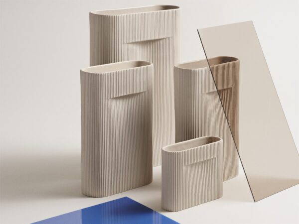 MUUTO - Ridge Vase H48, Beige - Billede 2