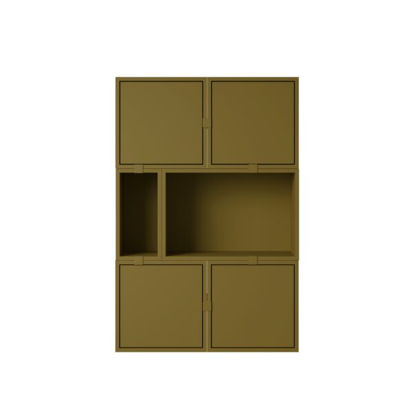 MUUTO - Stacked Opbevaringssystem Sideboard 4, Brown Green