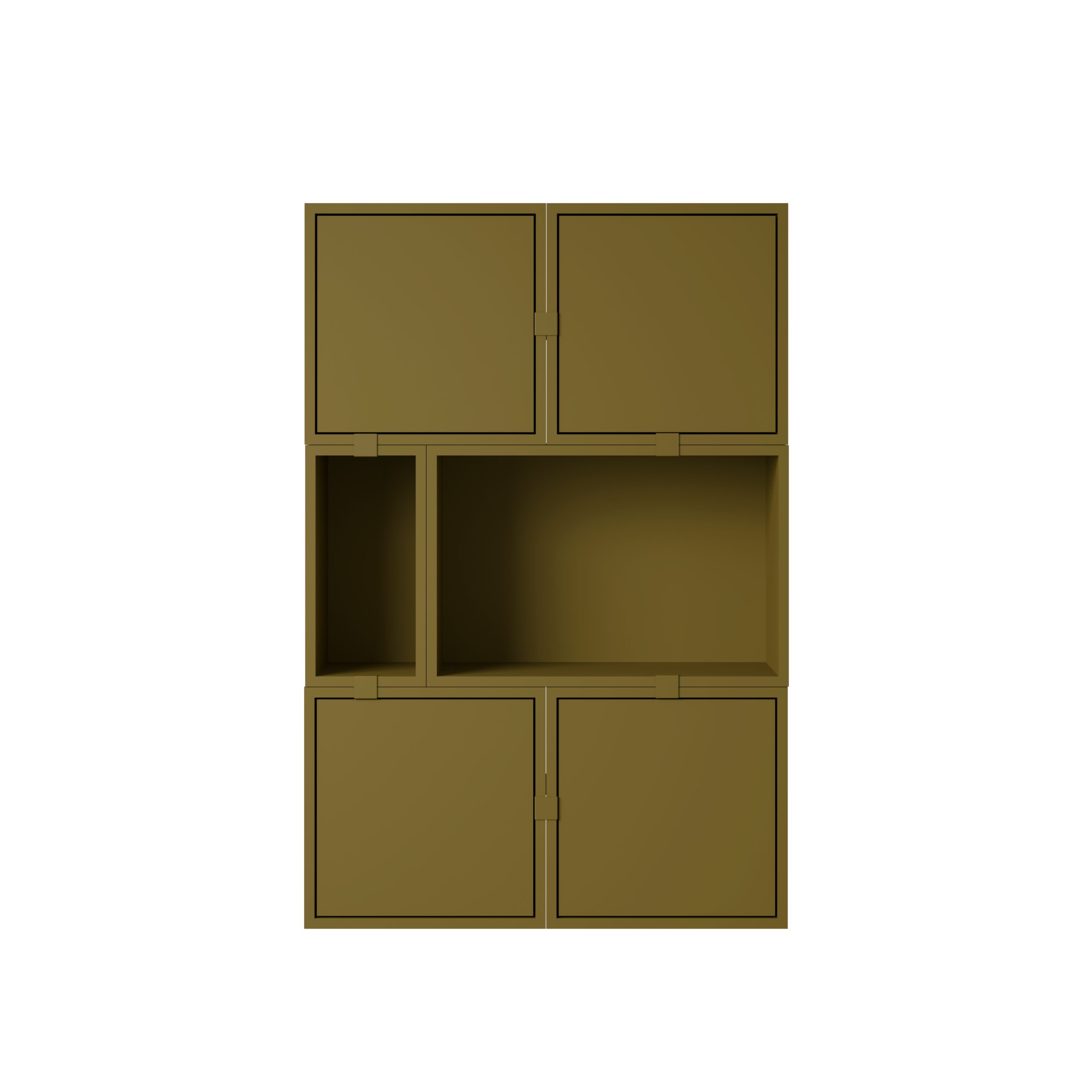 MUUTO - Stacked Opbevaringssystem Sideboard 4, Brown Green