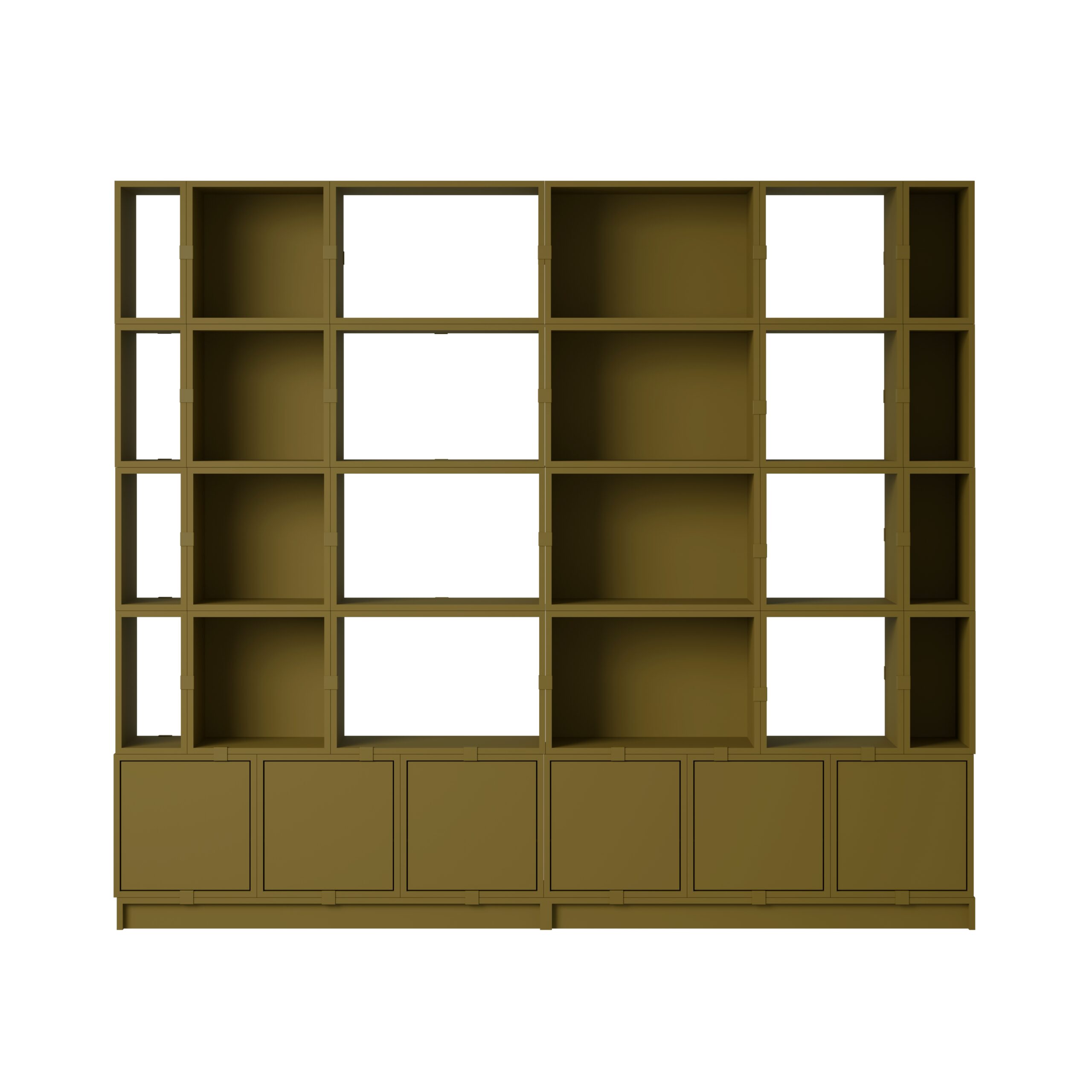 MUUTO - Stacked Opbevaringssystem Office 1, Brown Green