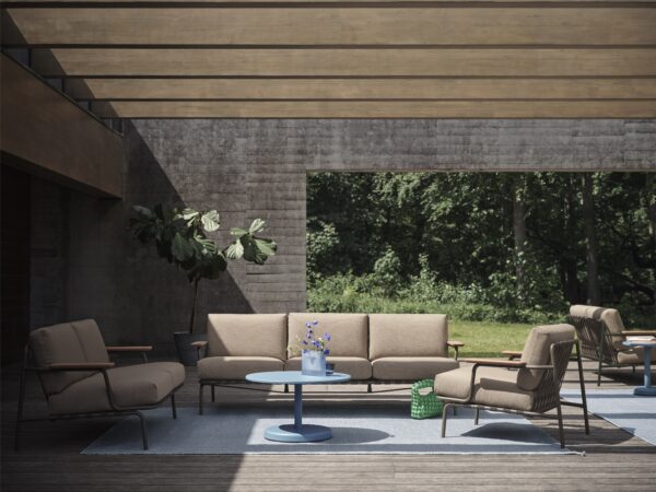 MUUTO - Settle Udendørs Sofa 3 Pers, Weave 5/Taupe - Billede 4