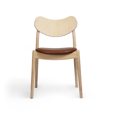 RO COLLECTION - Hybrid Spisebordsstol, Soaped Oak/Supreme Leather Nougat