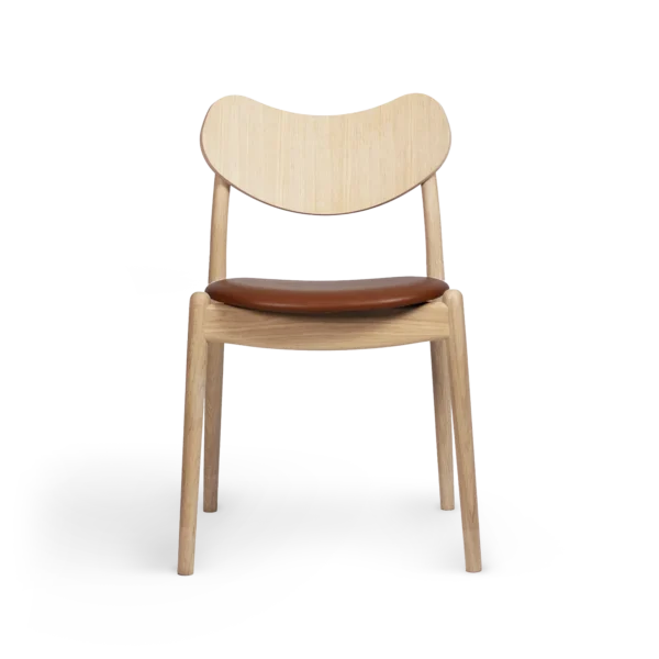 RO COLLECTION - Hybrid Spisebordsstol, Soaped Oak/Supreme Leather Nougat