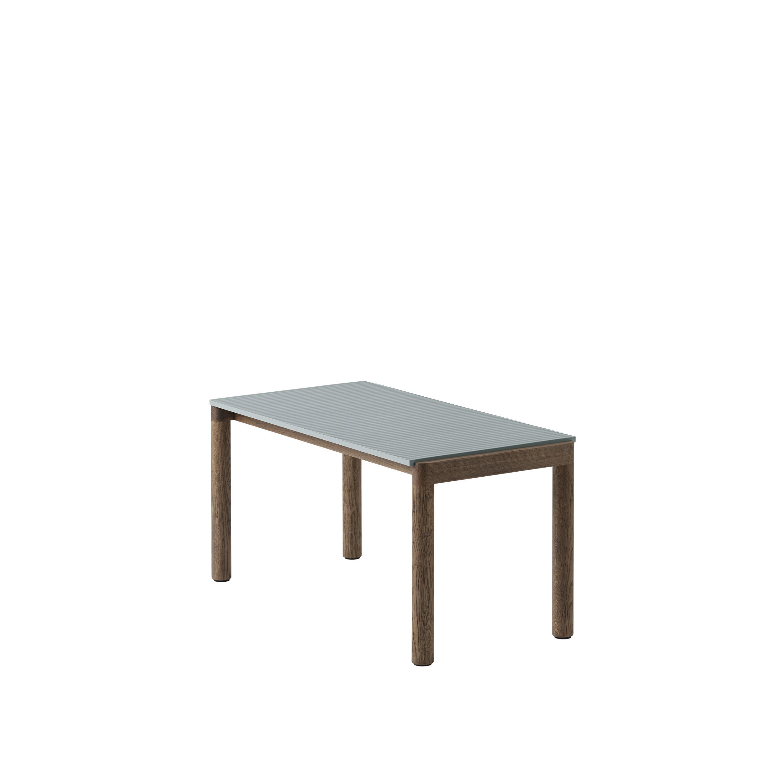 MUUTO - Couple Sofabord 40x84 - 1 Wavy, Light Blue/Dark Oak