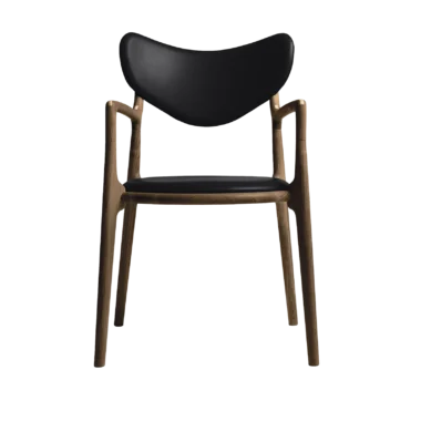 RO COLLECTION - Salon Spisebordsstol, Smoked Oak/Exclusive Leather Black
