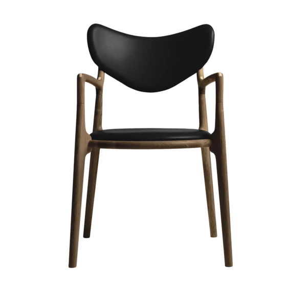 RO COLLECTION - Salon Spisebordsstol, Smoked Oak/Exclusive Leather Black