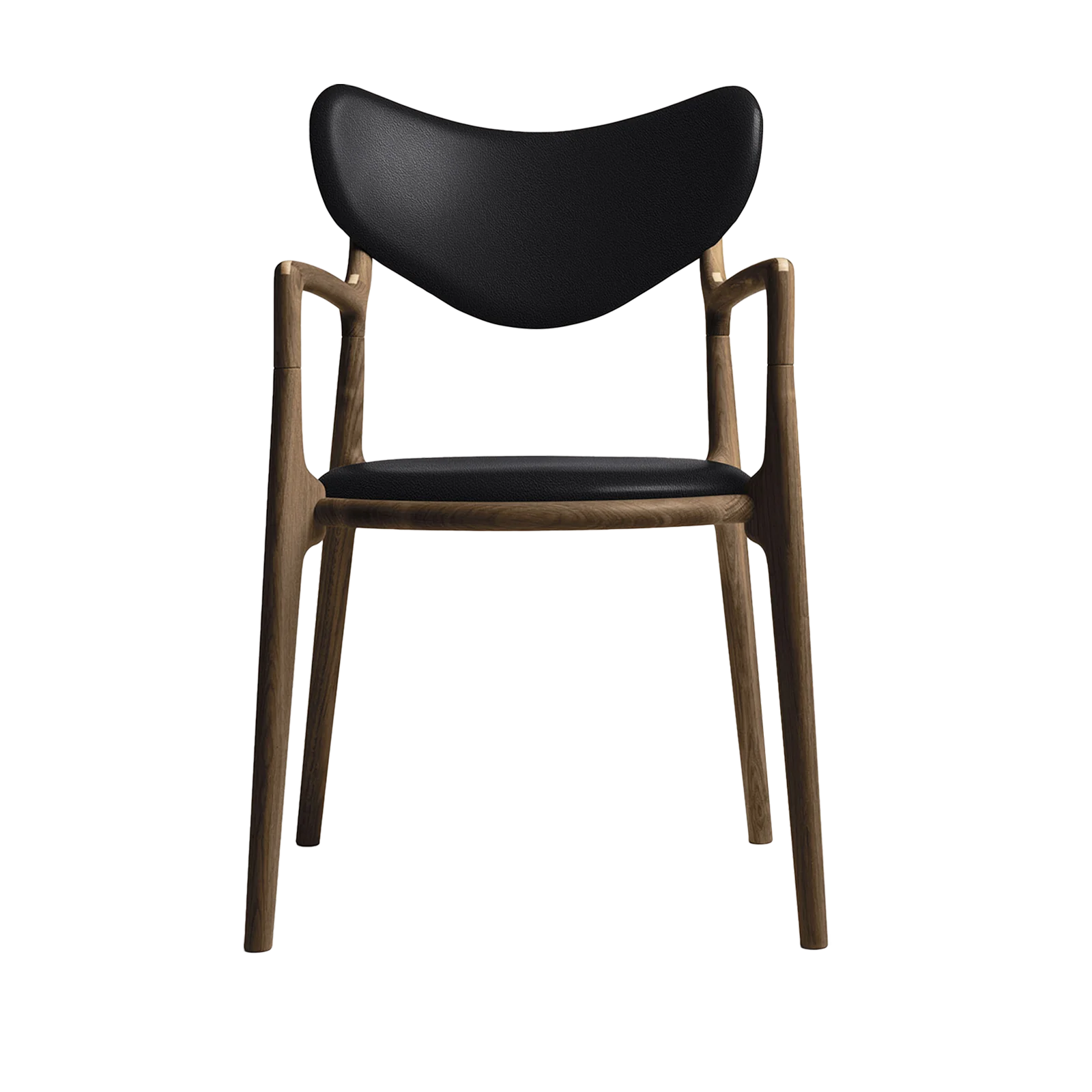 RO COLLECTION - Salon Spisebordsstol, Smoked Oak/Exclusive Leather Black