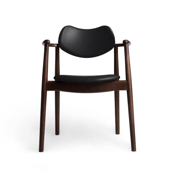 RO COLLECTION - Regatta Spisebordsstol, Walnut Stain/Exclusive Leather Black