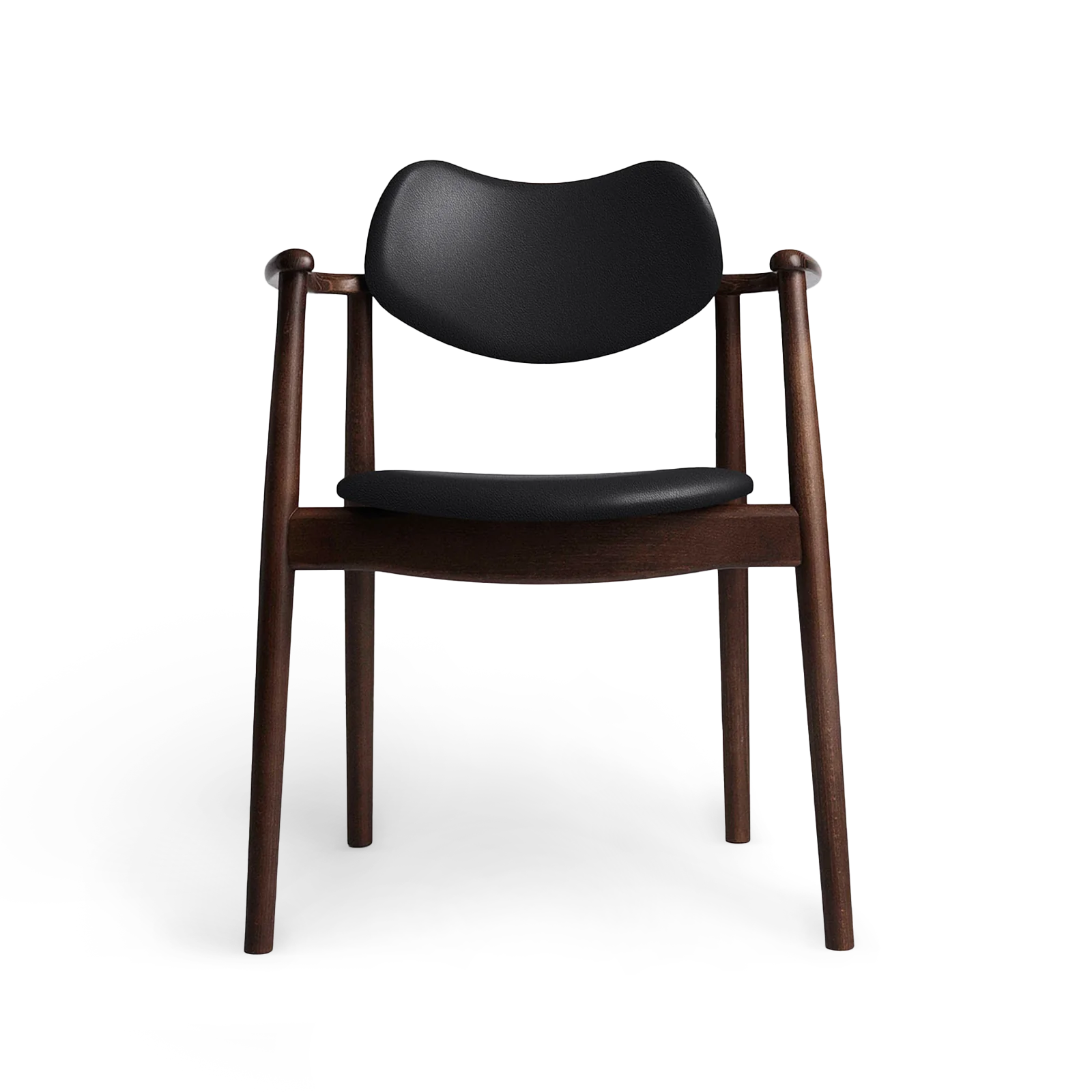 RO COLLECTION - Regatta Spisebordsstol, Walnut Stain/Exclusive Leather Black