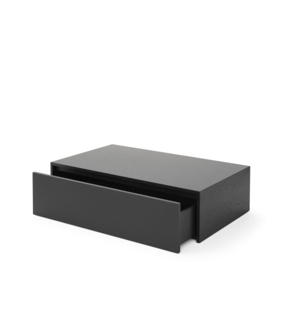 NEW WORKS - Mass High Sofabord M. Skuffe, Black Stained Oak