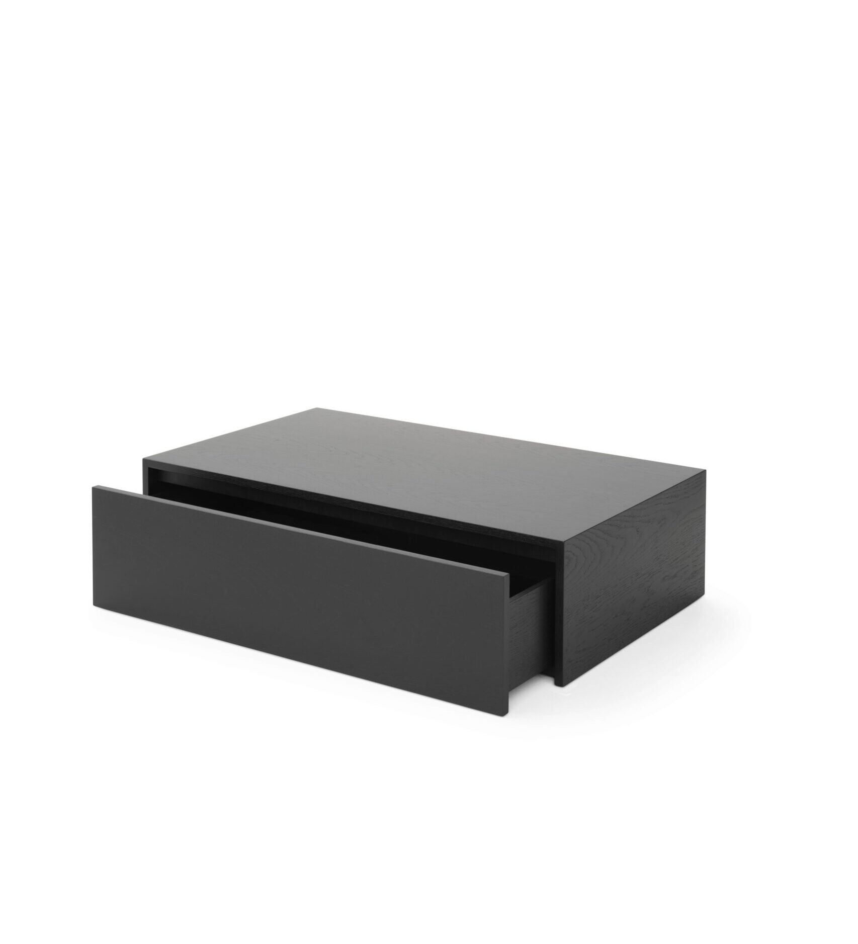 NEW WORKS - Mass High Sofabord M. Skuffe, Black Stained Oak