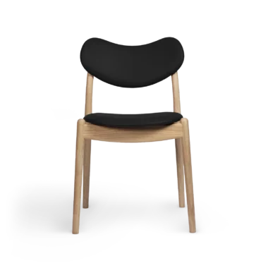 RO COLLECTION - Hybrid Spisebordsstol, Soaped Oak/Standard Leather Black