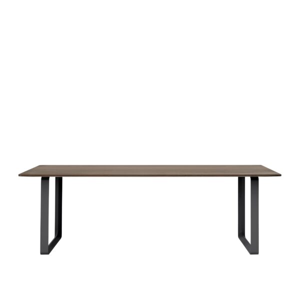 MUUTO - 70/70 Spisebord 225X90, Solid Smoked Oak/Anthracite Black