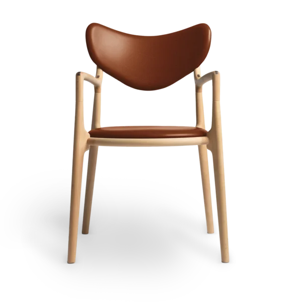 RO COLLECTION - Salon Spisebordsstol, Beech/Exclusive Leather Cognac