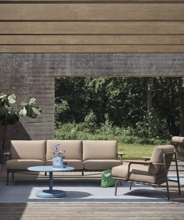 MUUTO - Linear Steel Udendørs Sofabord Ø70, Pale Blue - Billede 2
