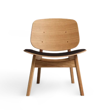 RO COLLECTION - Pandora Loungestol, Oak/Exclusive Leather Choco