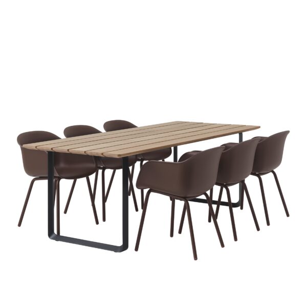 MUUTO - Fiber Udendørs Armstol, Brown Red - Billede 2