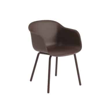 MUUTO - Fiber Udendørs Armstol, Brown Red