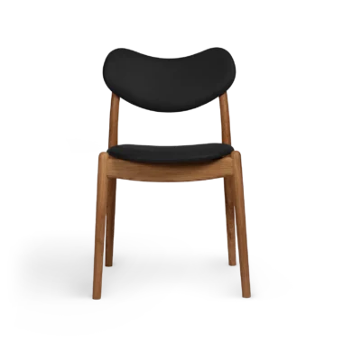 RO COLLECTION - Hybrid Spisebordsstol, Oak/Standard Leather Black