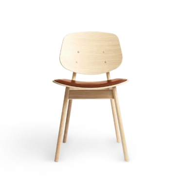 RO COLLECTION - Pandora Spisebordsstol, Soaped Oak/Exclusive Leather Cognac