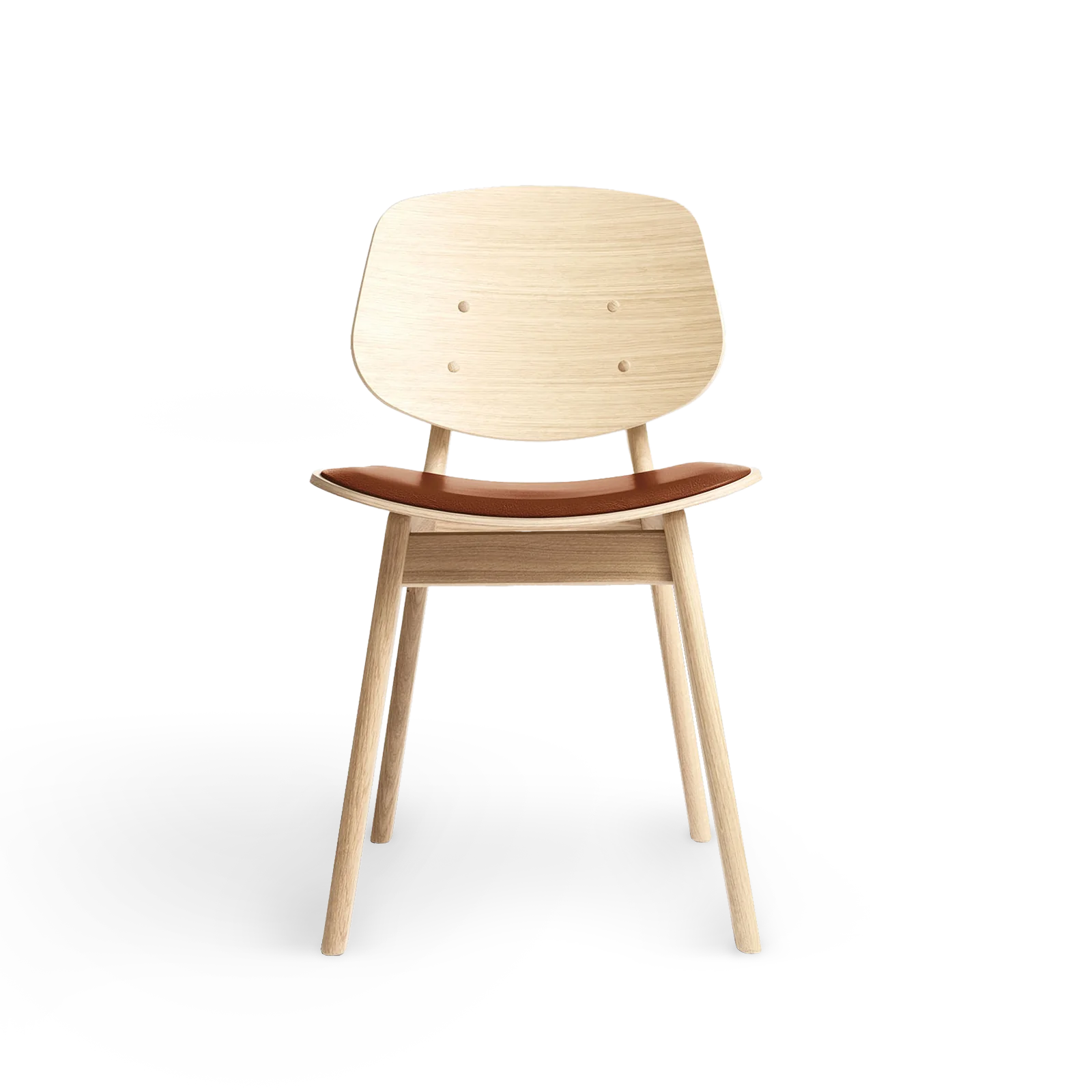RO COLLECTION - Pandora Spisebordsstol, Soaped Oak/Exclusive Leather Cognac