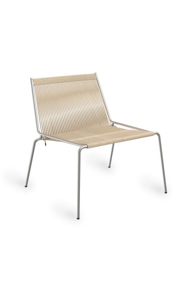 THORUP - Noel Loungestol, Stål/Natural Linned