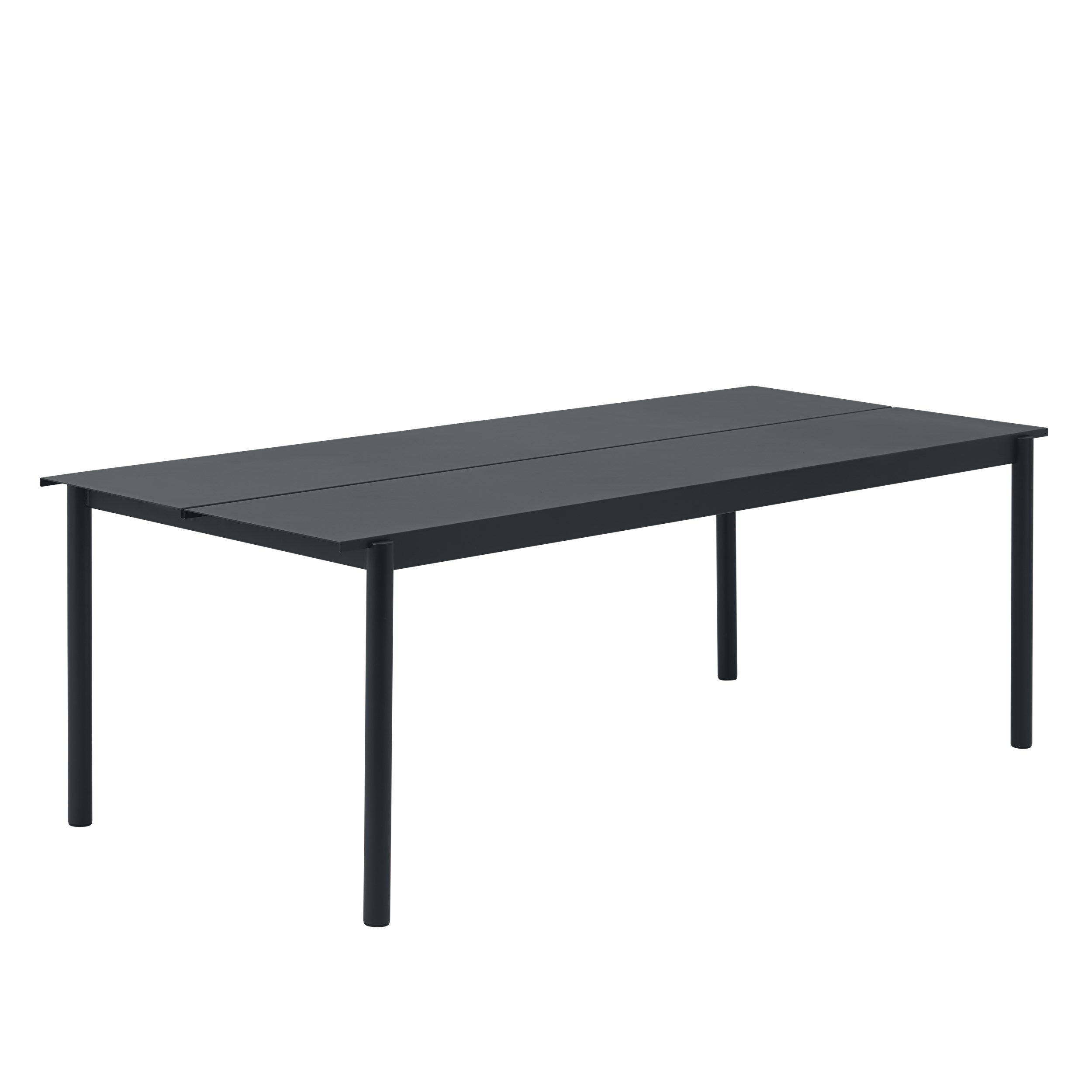 MUUTO - Linear Steel Havebord 220x90, Anthracite Black