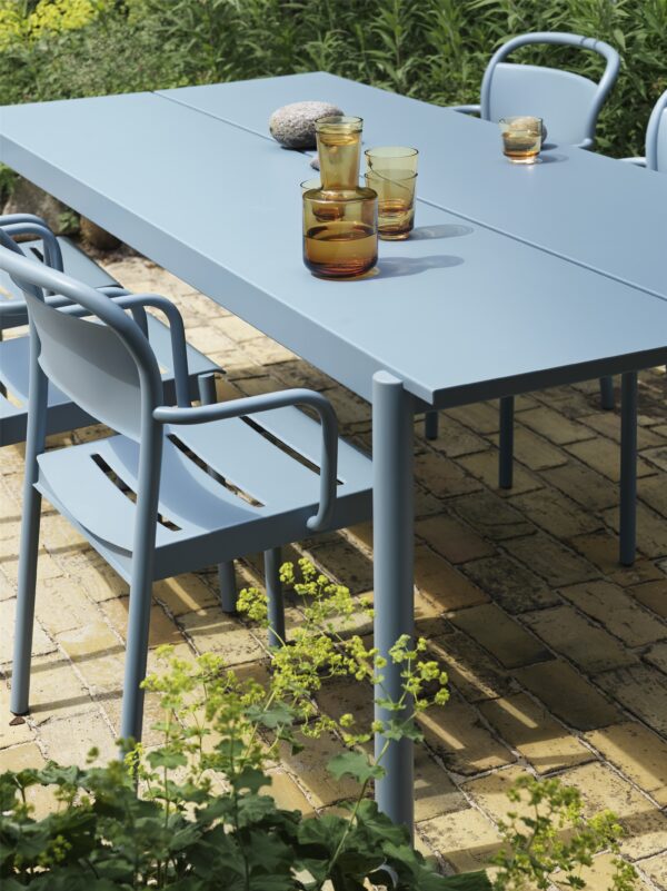 MUUTO - Linear Steel Havebord 220x90, Grey - Billede 5