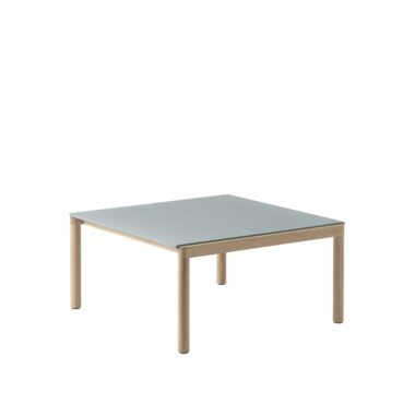 MUUTO - Couple Sofabord 80x84 - 2 Plain, Pale Blue/Oak