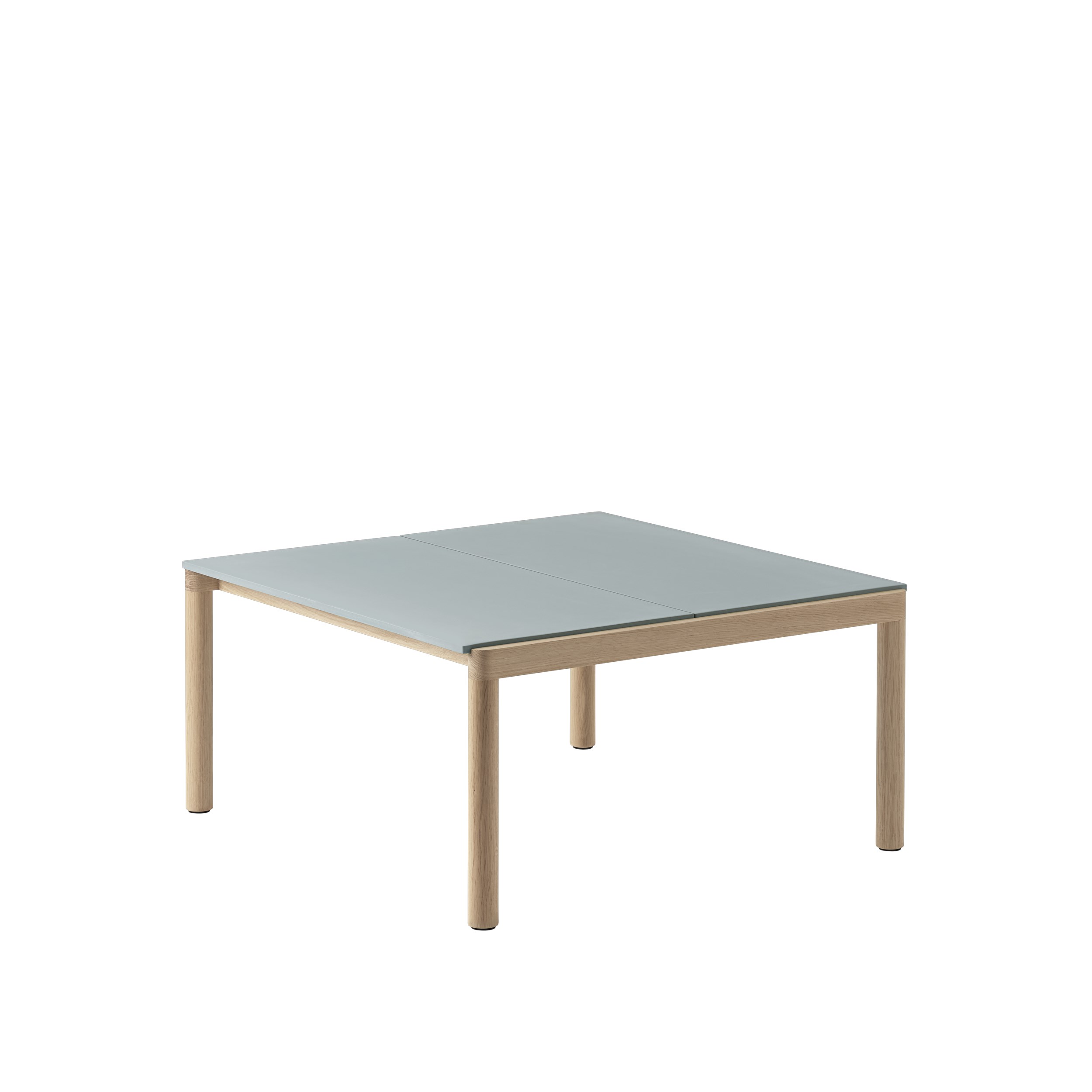 MUUTO - Couple Sofabord 80x84 - 2 Plain, Pale Blue/Oak
