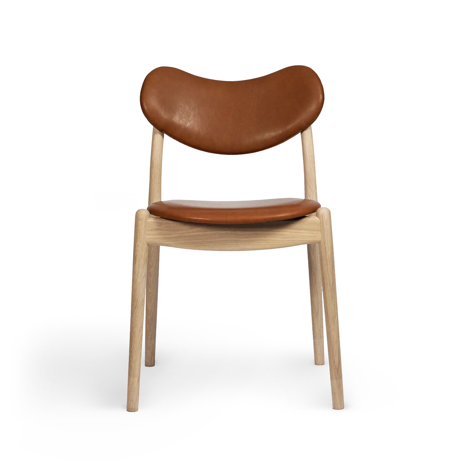 RO COLLECTION - Hybrid Spisebordsstol, Soaped Oak/Supreme Leather Cognac