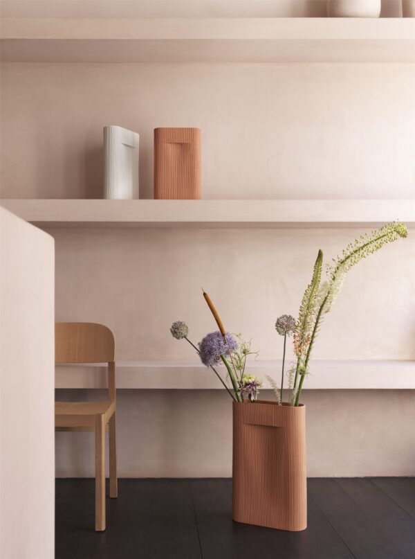 MUUTO - Ridge Vase H48, Terracotta - Billede 3