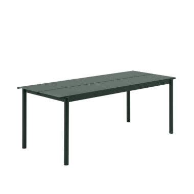 MUUTO - Linear Steel Havebord 200x75, Dark Green