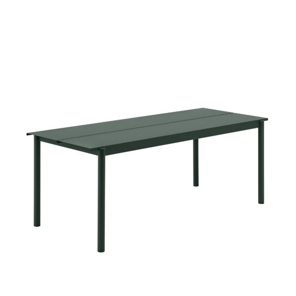 MUUTO - Linear Steel Havebord 200x75, Dark Green